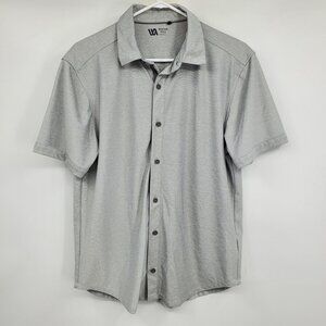 VRST Grey‎ Men's Short Sleeved Collared Button Down Shirt Size Medium